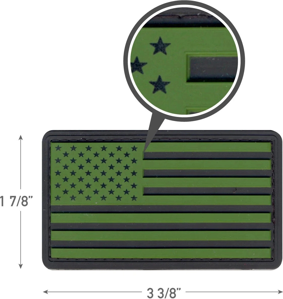 Pvc us Flag Patch with Hook Back