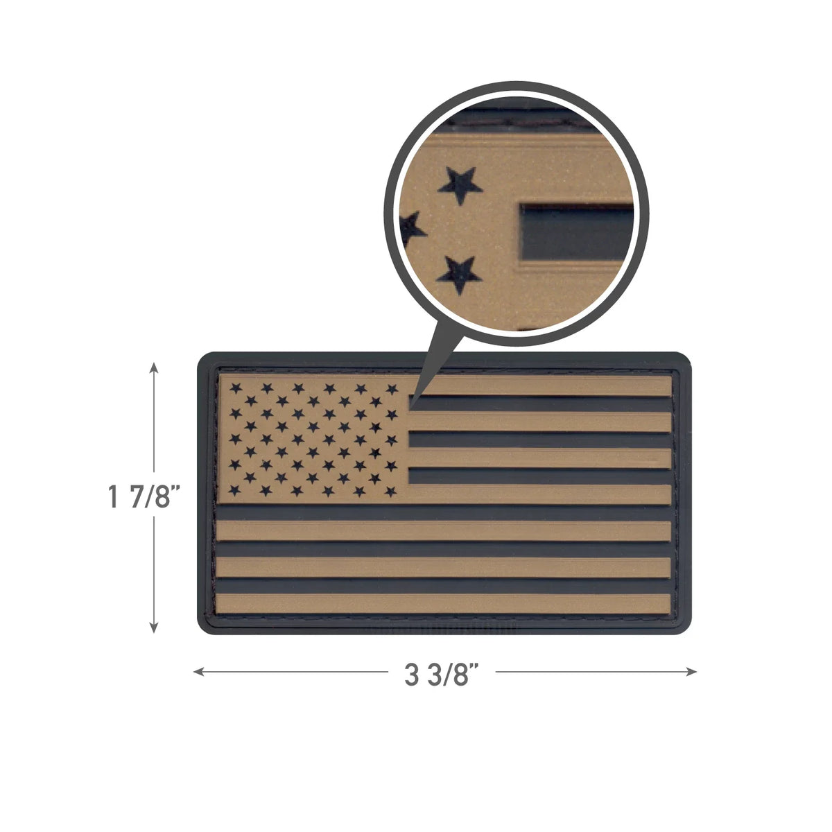 Pvc us Flag Patch with Hook Back