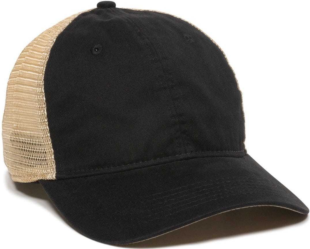 Oc Sports Pwt-200m Adjustable Mesh Back Cap - Black Tea Stain - 6 7/8’’ - 7 1/2’’
