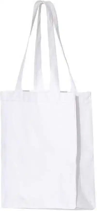 Q-tees Q1000 12l Gussetted Shopping Bag - White - one Size Fits Most