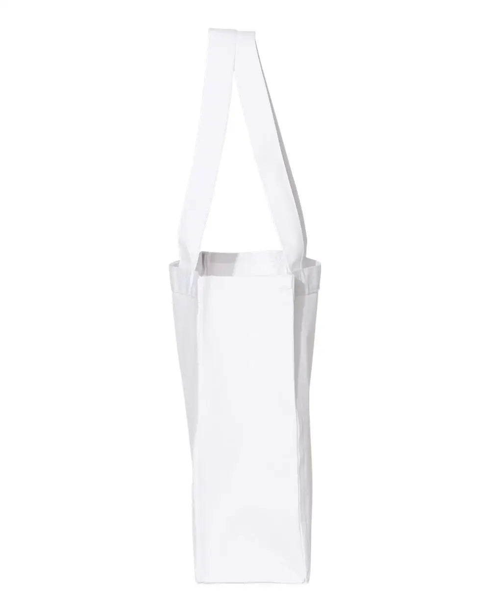 Q-tees Q1000 12l Gussetted Shopping Bag - White - one Size Fits Most