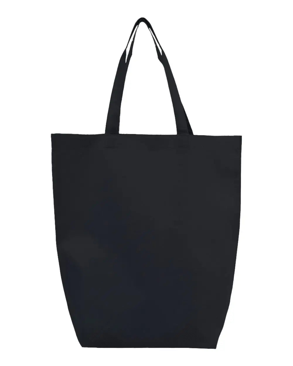 Q-tees Q1251 Non-woven Gusset Bottom Tote - Black - one Size Fits Most