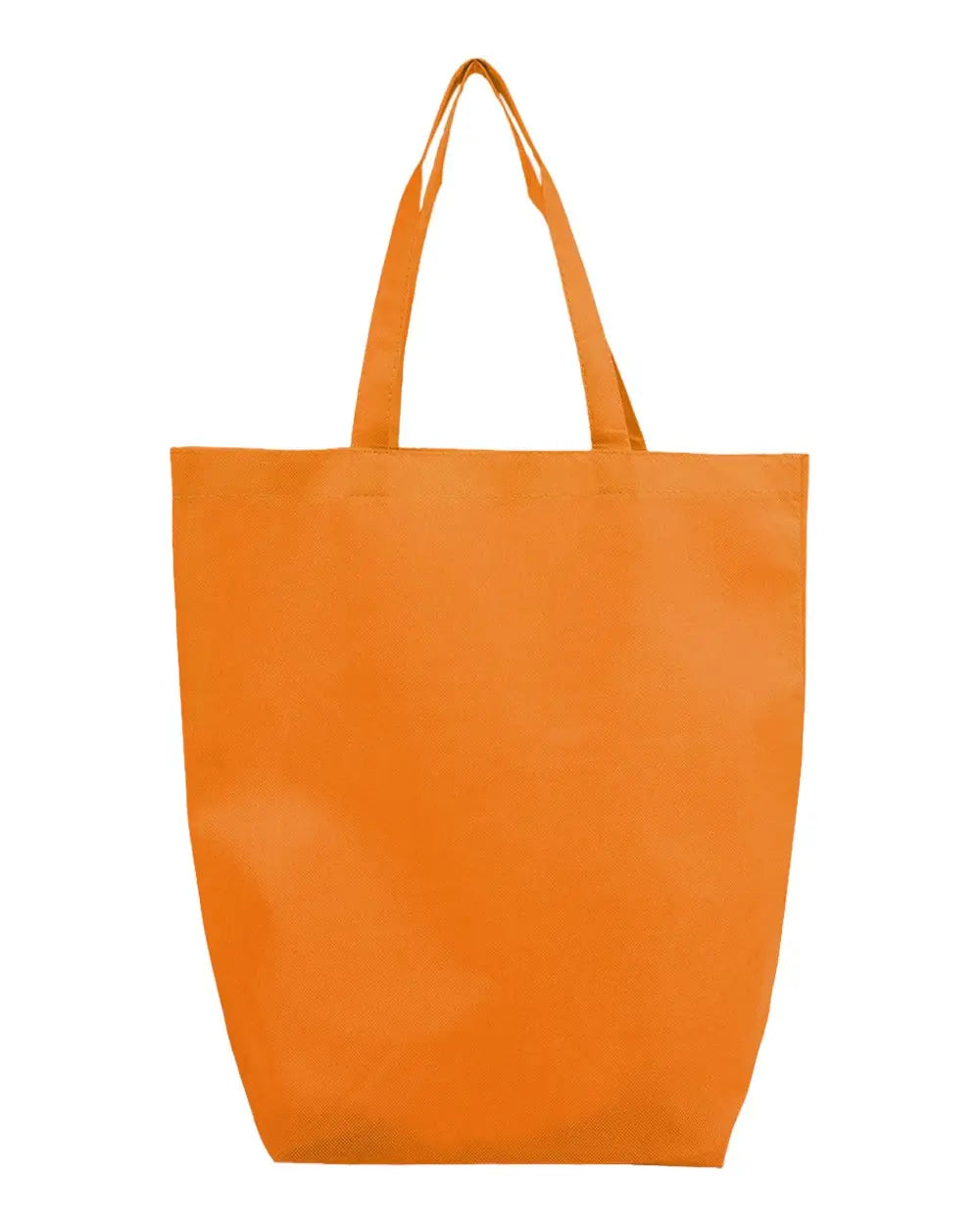 Q-tees Q1251 Non-woven Gusset Bottom Tote - Orange - one Size Fits Most