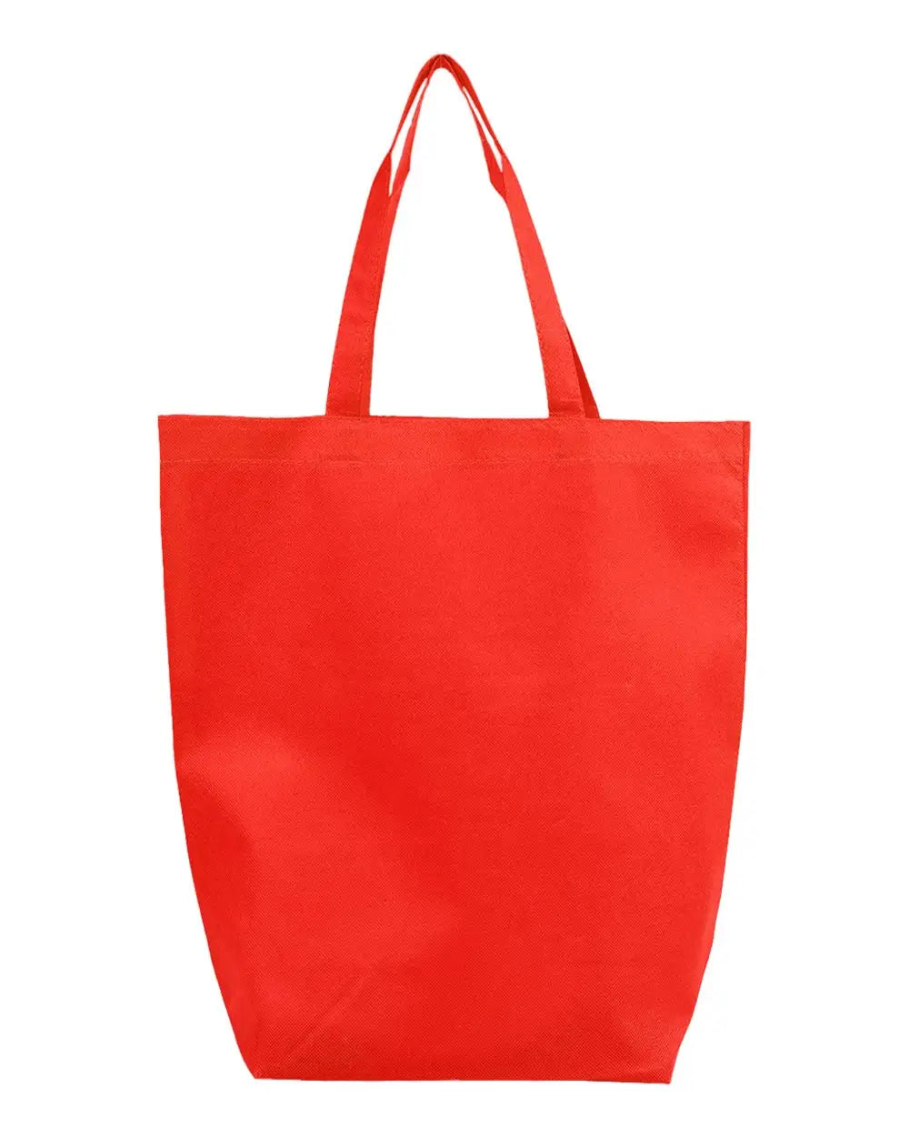 Q-tees Q1251 Non-woven Gusset Bottom Tote - Red - one Size Fits Most