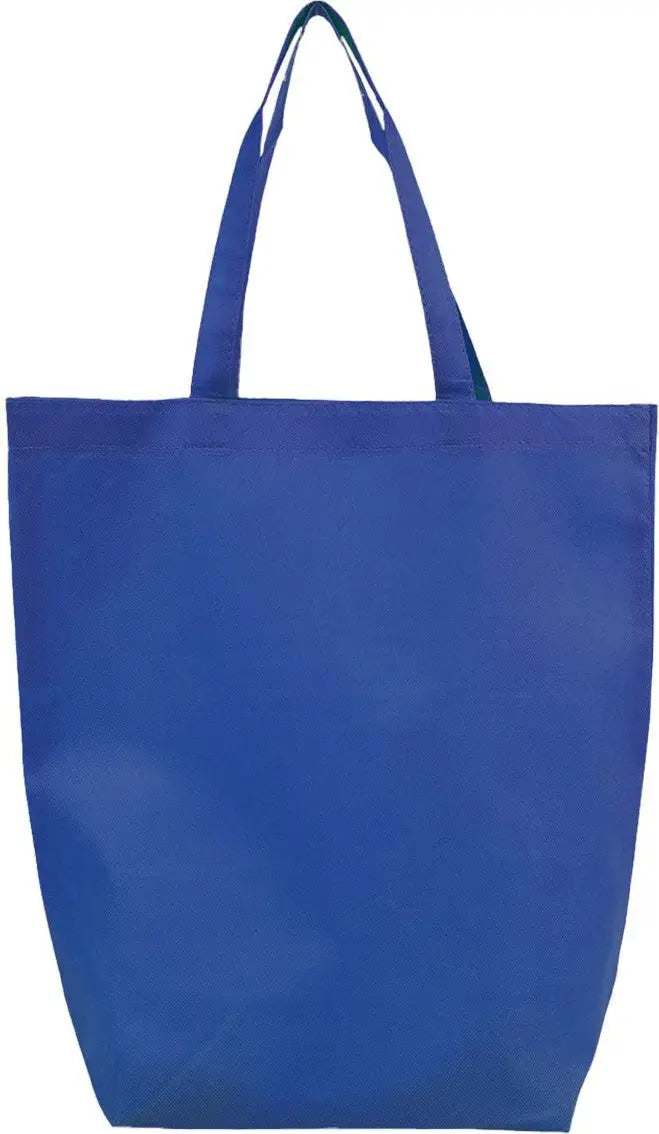 Q-tees Q1251 Non-woven Gusset Bottom Tote - Royal - one Size Fits Most