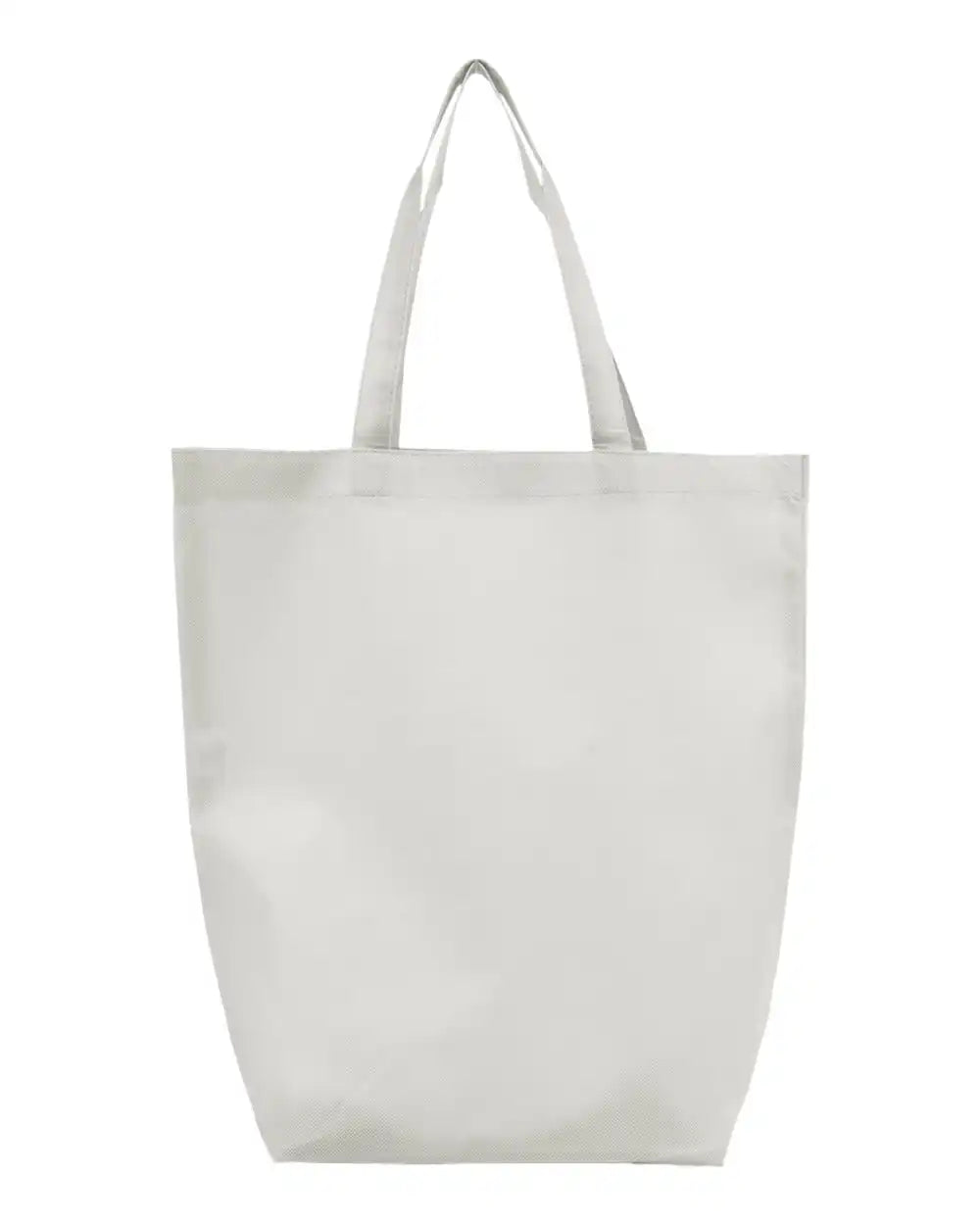 Q-tees Q1251 Non-woven Gusset Bottom Tote - White - Osfa