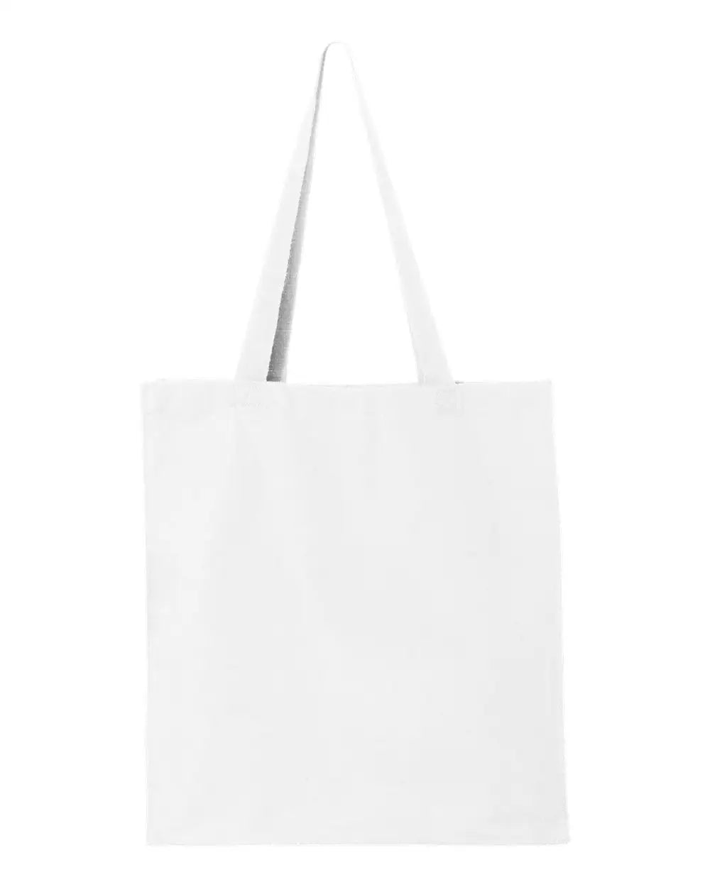 Q-tees Q125300 14l Shopping Bag - White - one Size Fits Most