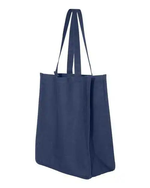 Q-tees Q125400 27l Jumbo Shopping Bag - Navy - one Size Fits Most