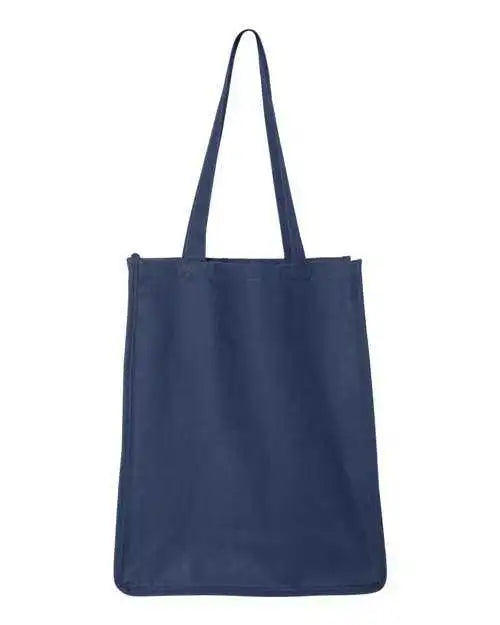 Q-tees Q125400 27l Jumbo Shopping Bag - Navy - one Size Fits Most