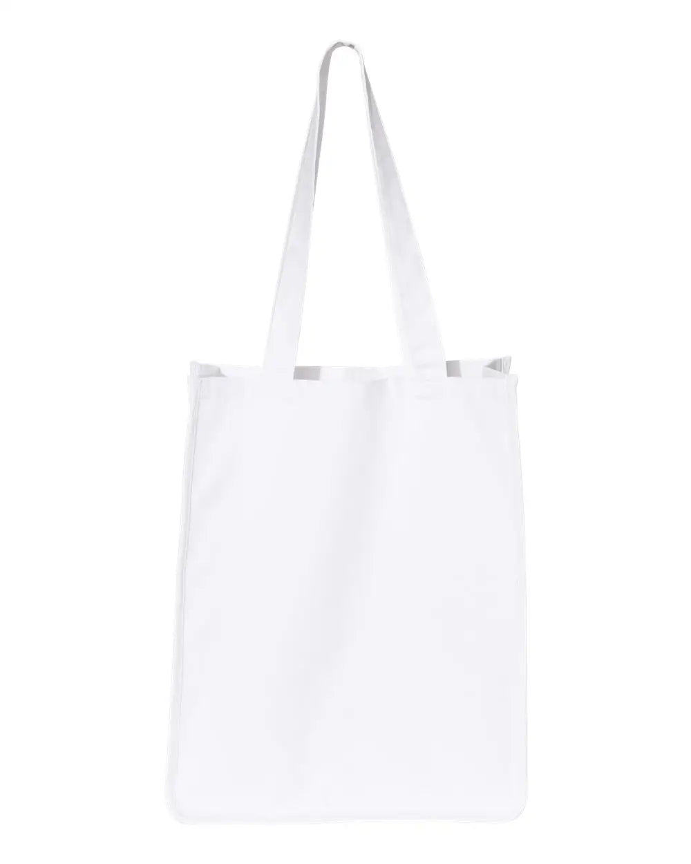 Q-tees Q125400 27l Jumbo Shopping Bag - White - one Size Fits Most