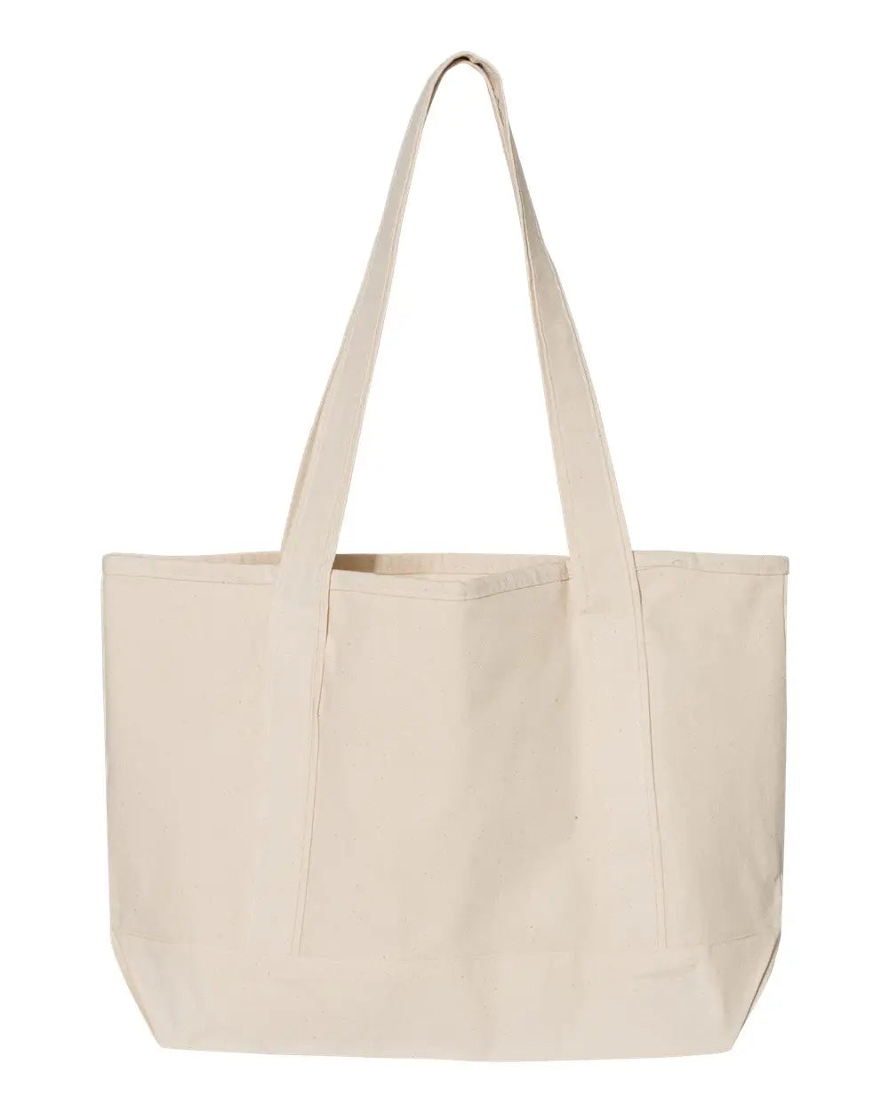 Q-tees Q125800 20l Small Deluxe Tote - Natural - Ivory / one Size Fits Most
