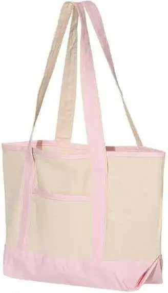 Q Tees Q125800 20l Small Deluxe Tote Natural Light Pink / one Size Fits Most