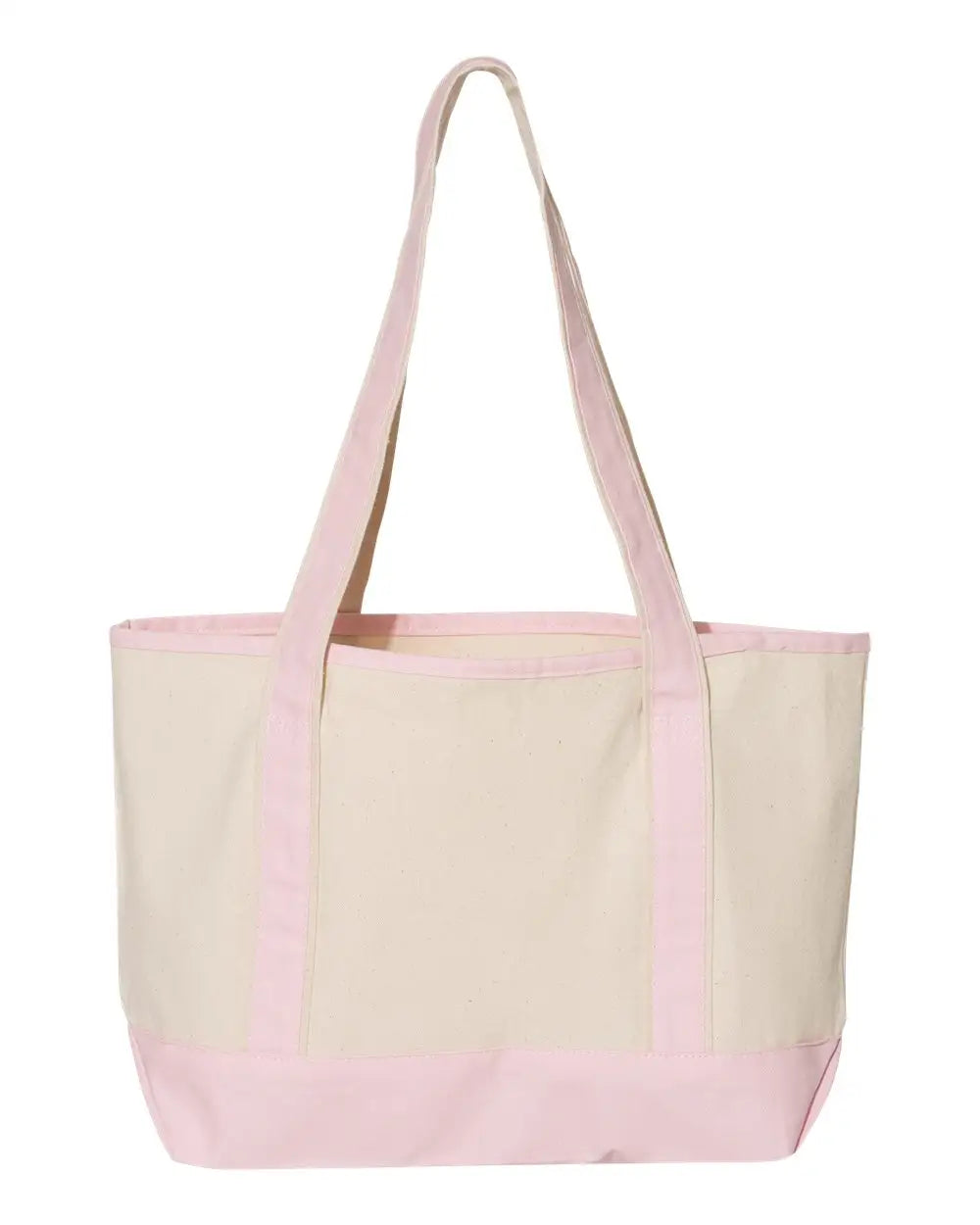 Q-tees Q125800 20l Small Deluxe Tote - Natural Light Pink - one Size Fits Most