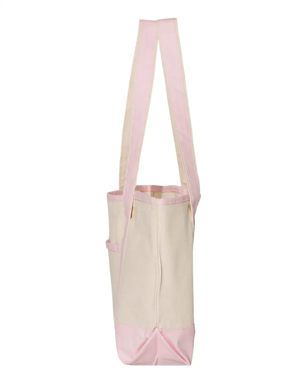 Q-tees Q125800 20l Small Deluxe Tote - Natural Light Pink - one Size Fits Most