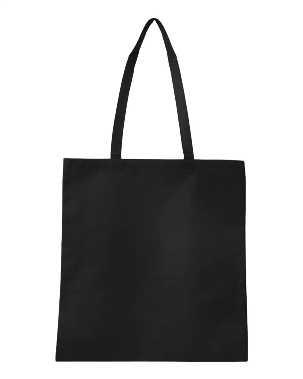 Q-tees Q126300 Non-woven Tote Bag - Black - one Size Fits Most