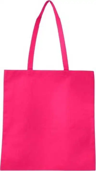 Q-tees Q126300 Non-woven Tote Bag - Hot Pink - one Size Fits Most