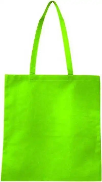 Q-tees Q126300 Non-woven Tote Bag - Lime Green - one Size Fits Most