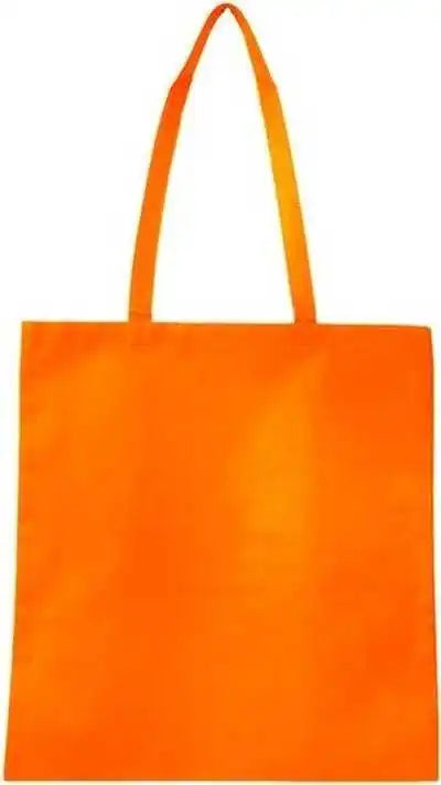 Q-tees Q126300 Non-woven Tote Bag - Orange - one Size Fits Most