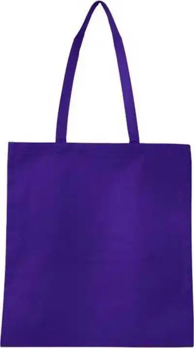 Q-tees Q126300 Non-woven Tote Bag - Purple - one Size Fits Most