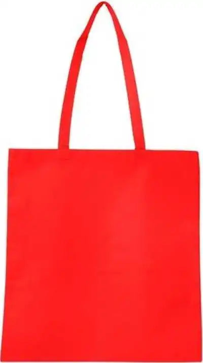Q-tees Q126300 Non-woven Tote Bag - Red - one Size Fits Most