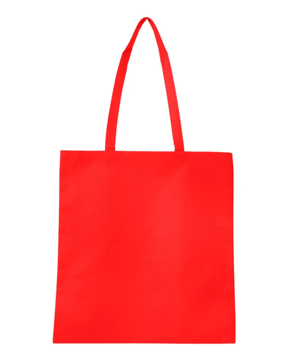 Q-tees Q126300 Non-woven Tote Bag - Red - one Size Fits Most