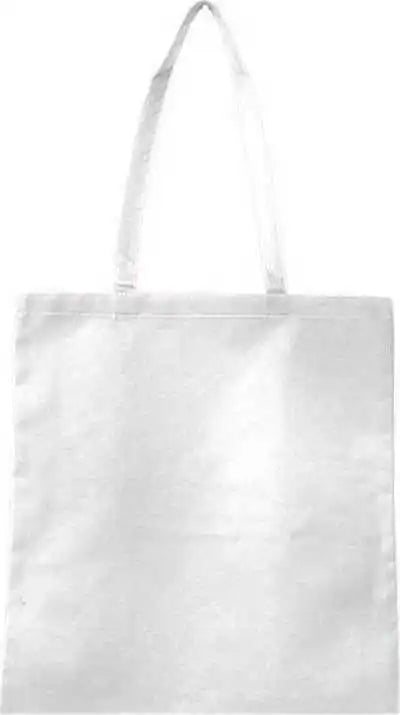 Q-tees Q126300 Non-woven Tote Bag - White - one Size Fits Most