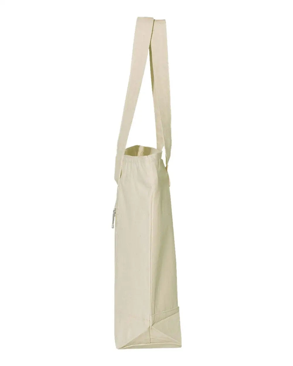 Q-tees Q1300 19l Zippered Tote - Natural