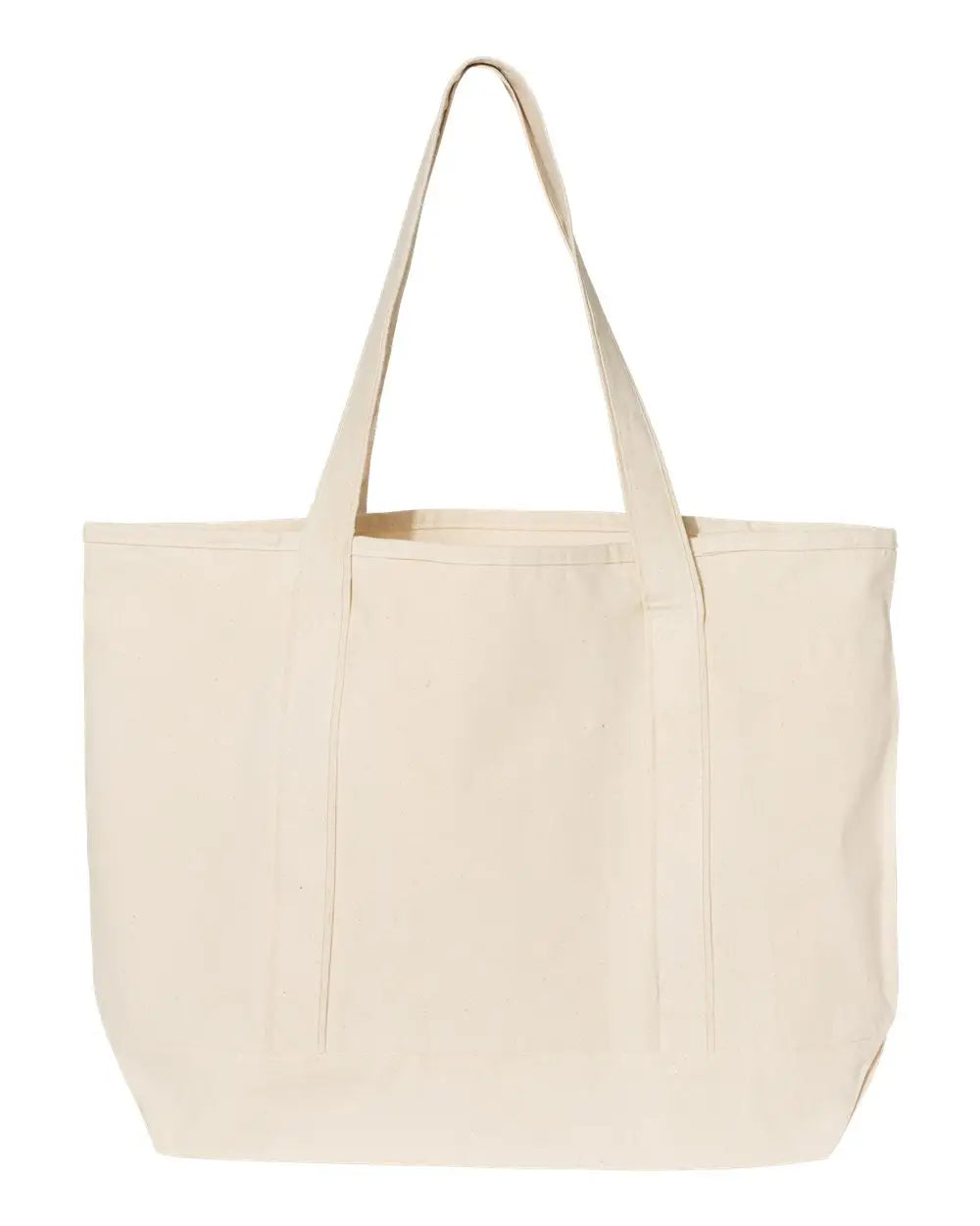 Q-tees Q1500 34.6l Large Canvas Deluxe Tote - Natural - Ivory / one Size Fits Most