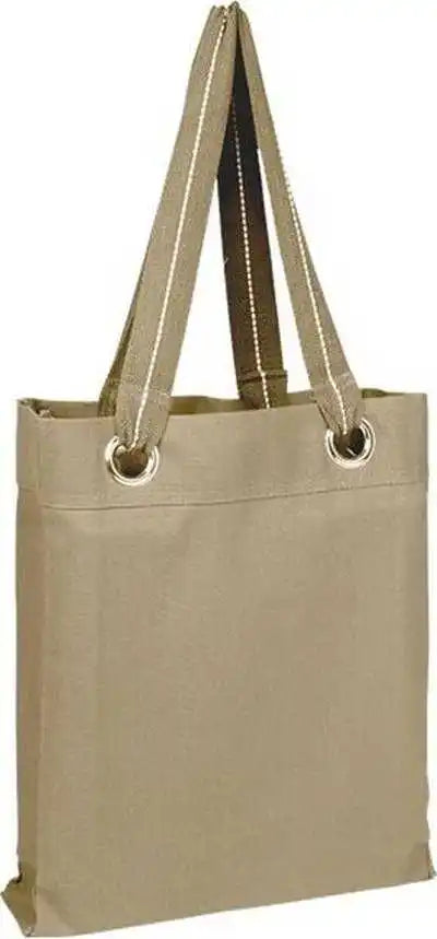Q-tees Q1630 Large Grommet Tote - Natural - one Size Fits Most