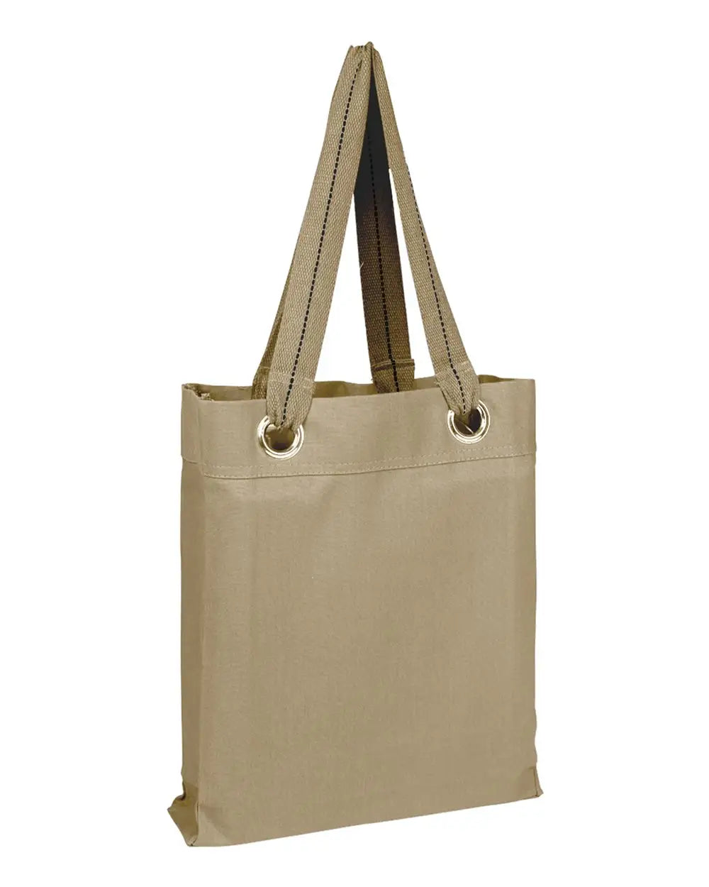 Q-tees Q1630 Large Grommet Tote - Natural - one Size Fits Most