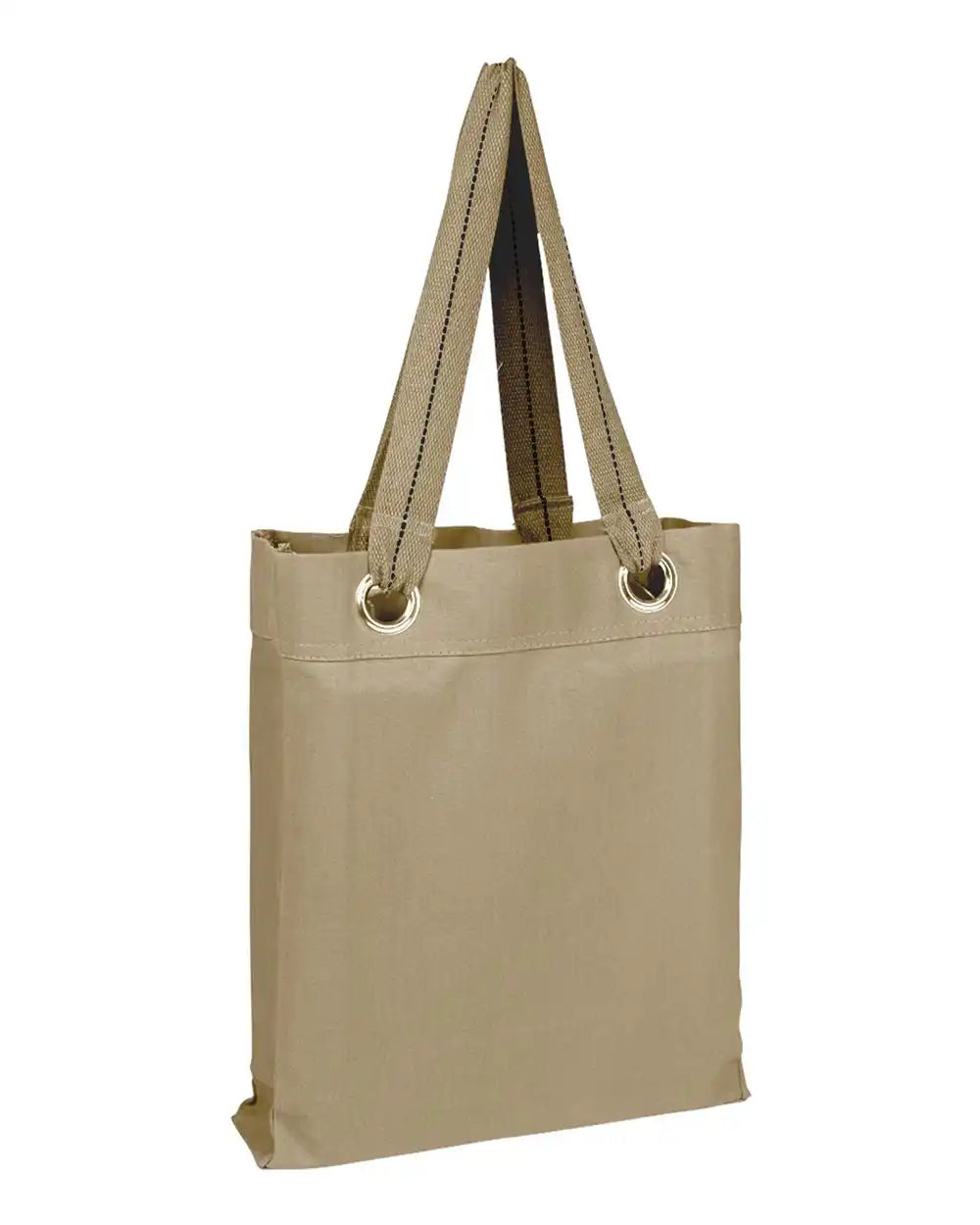Q-tees Q1630 Large Grommet Tote - Natural - Osfa