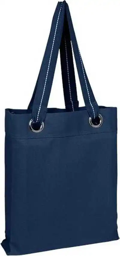 Q-tees Q1630 Large Grommet Tote - Navy - one Size Fits Most