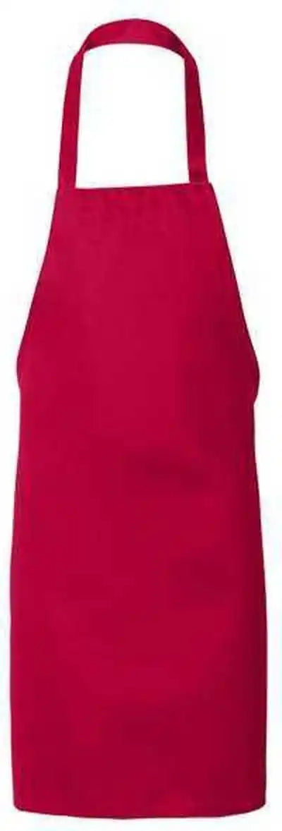 Q-tees Q2010 Butcher Apron - Red - one Size Fits Most