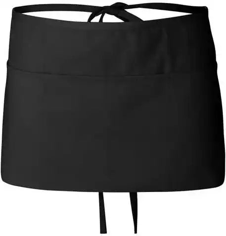 Q Tees Q2115 Waist Apron with Pockets Black / one Size Fits Most