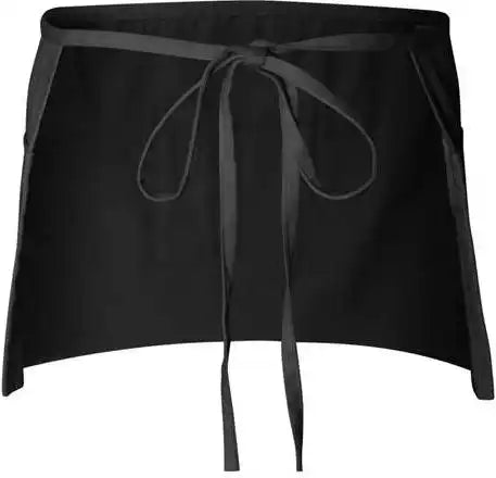 Q Tees Q2115 Waist Apron with Pockets Black / one Size Fits Most
