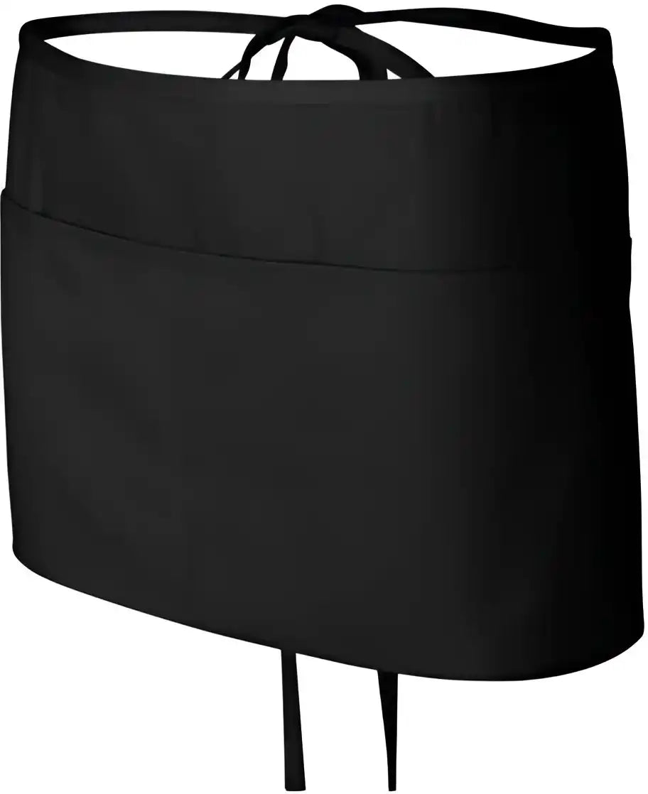 Q Tees Q2115 Waist Apron with Pockets Black / one Size Fits Most