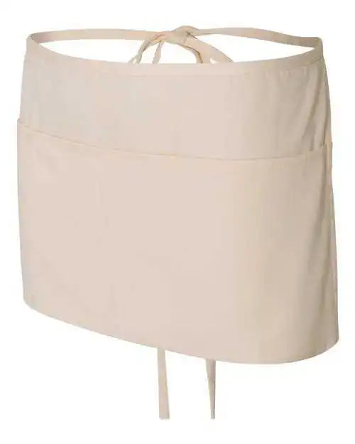 Q Tees Q2115 Waist Apron with Pockets Natural / one Size Fits Most