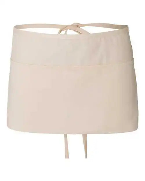 Q Tees Q2115 Waist Apron with Pockets Natural / one Size Fits Most