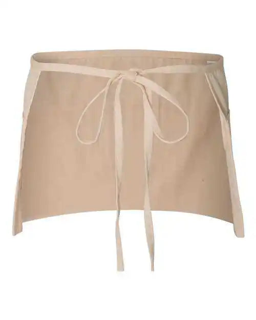 Q Tees Q2115 Waist Apron with Pockets Natural / one Size Fits Most