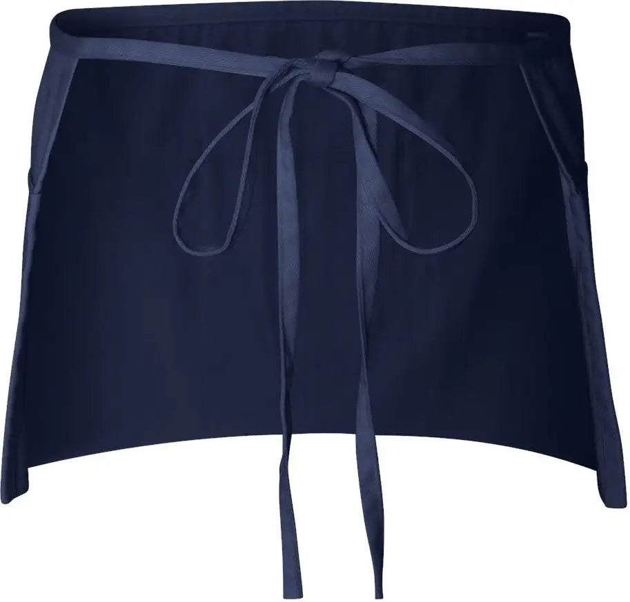 Q-tees Q2115 Waist Apron with Pockets - Navy - one Size Fits Most