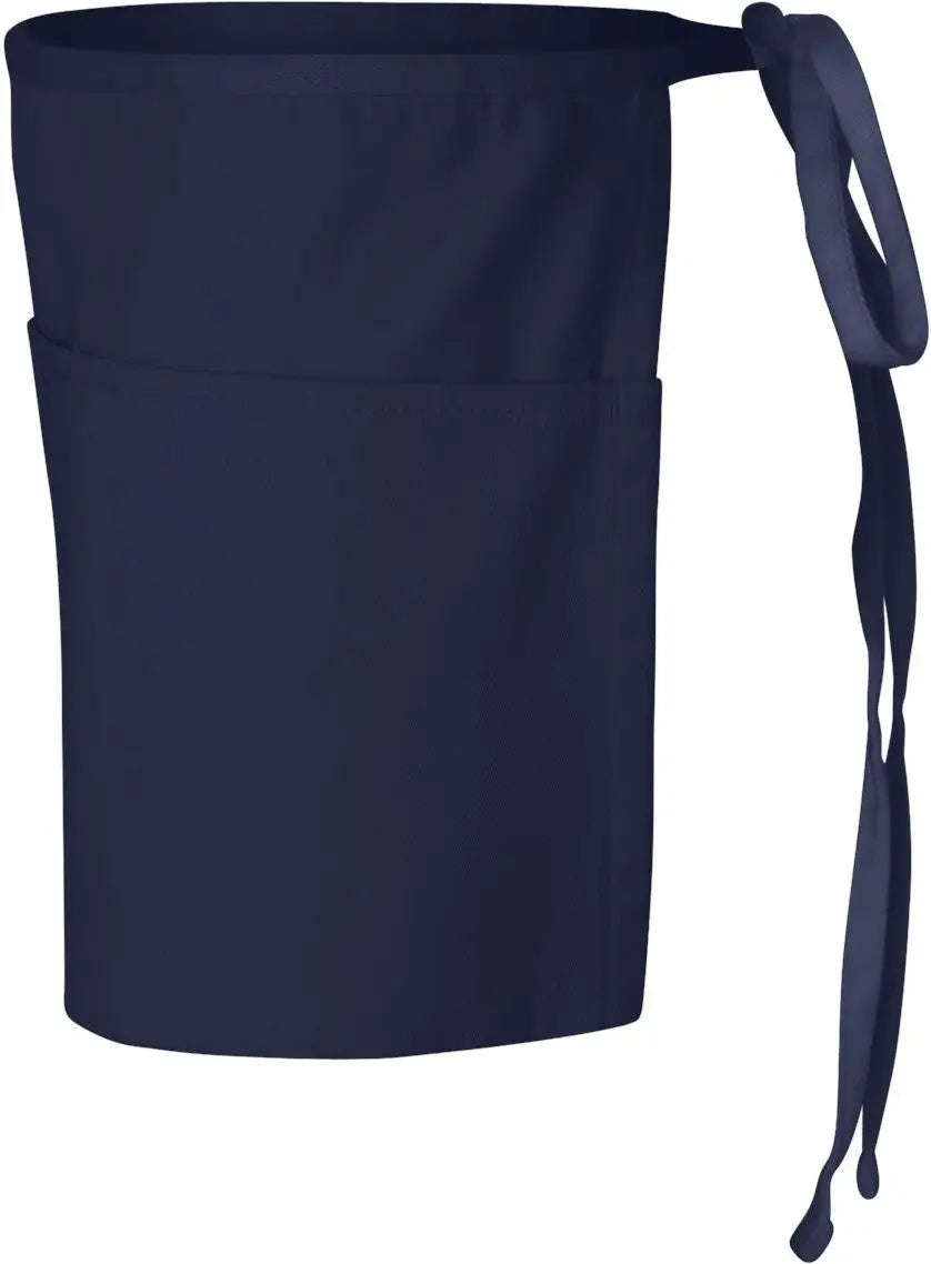 Q-tees Q2115 Waist Apron with Pockets - Navy - one Size Fits Most