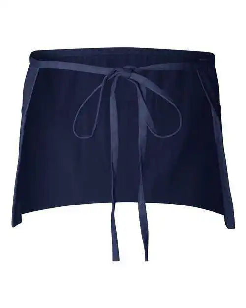 Q Tees Q2115 Waist Apron with Pockets Navy / one Size Fits Most