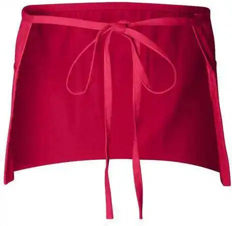 Q-tees Q2115 Waist Apron with Pockets - Red - one Size Fits Most