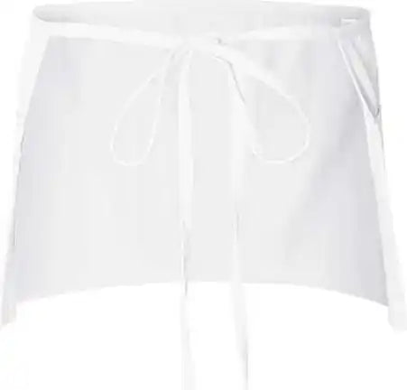 Q-tees Q2115 Waist Apron with Pockets - White - one Size Fits Most