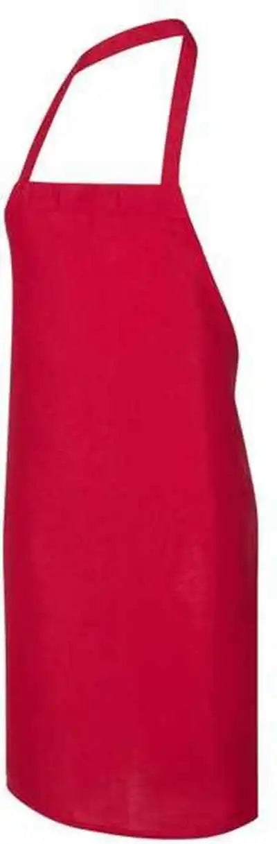 Q-tees Q4010 Bib Apron - Red - one Size Fits Most
