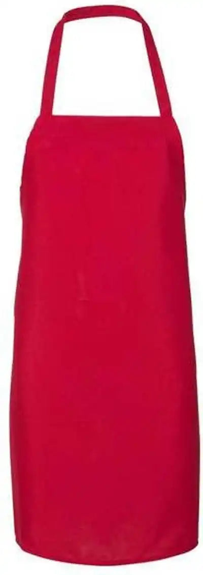 Q-tees Q4010 Bib Apron - Red - one Size Fits Most