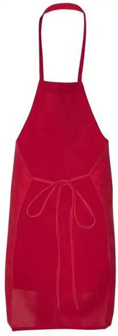 Q-tees Q4010 Bib Apron - Red - one Size Fits Most