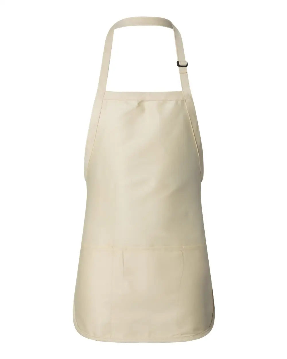 Q-tees Q4250 Full-length Apron with Pouch Pocket - Natural