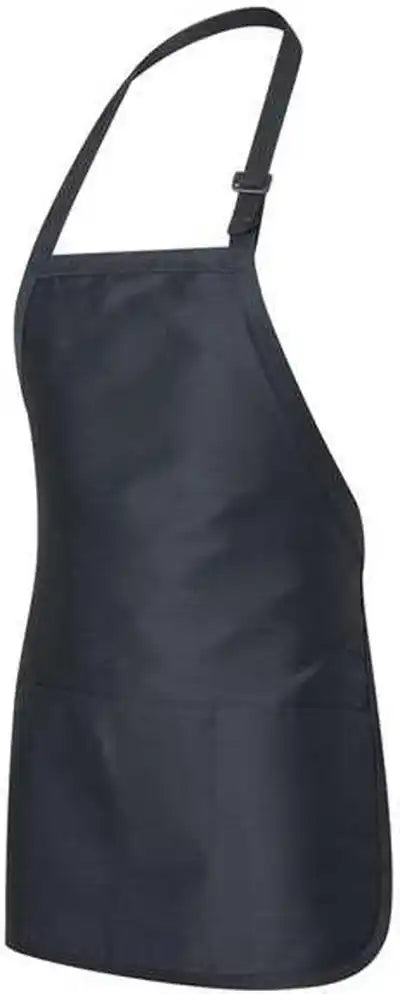 Q-tees Q4250 Full-length Apron with Pouch Pocket - Navy - one Size Fits Most
