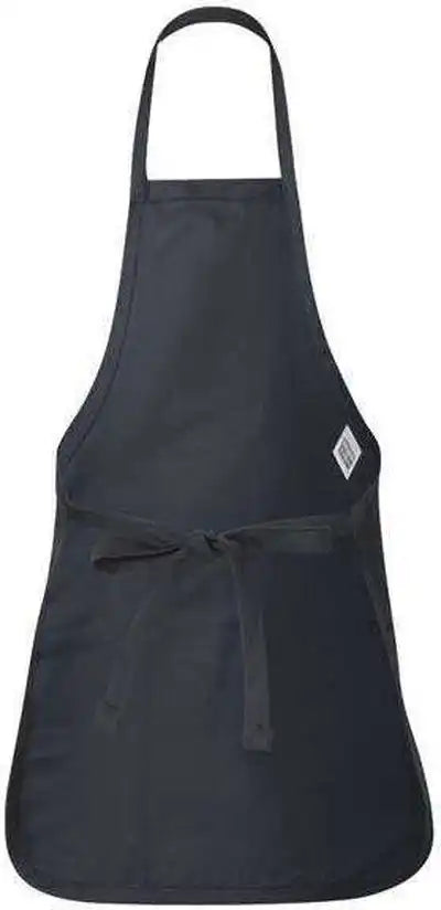Q-tees Q4250 Full-length Apron with Pouch Pocket - Navy - one Size Fits Most